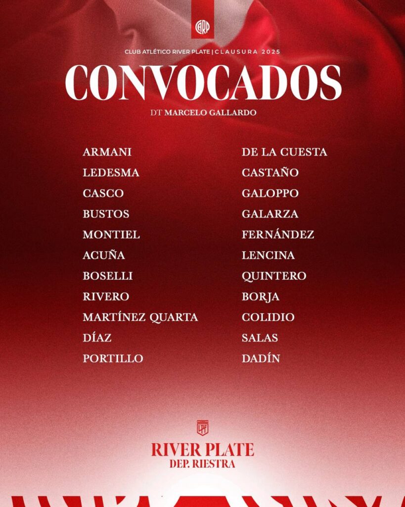 Convocados de River