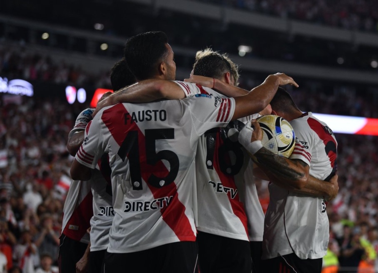 River vs Gimnasia festejo